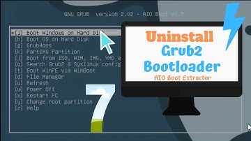 How To Uninstall Grub2 Bootloader From Windows 7 - AIO Boot Extractor