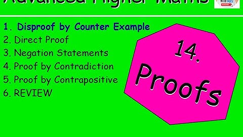 14.1 Proofs 1: Disproof by Counter Example - Advanced Higher Maths Lessons @MrThomasMaths