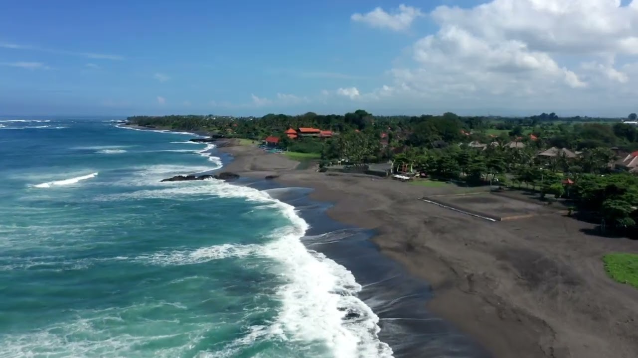 Pemandangan Alam Pantai Indonesia Pengambilan Melalui Drone (Bagian 1)