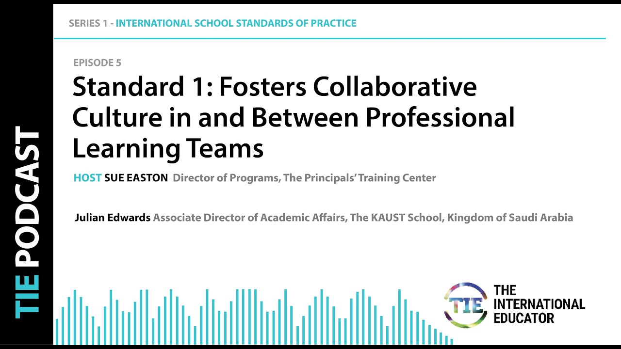 TIE PODCAST | Standard 1: Fosters Collaborative Culture in and Between Professional Learning Teams