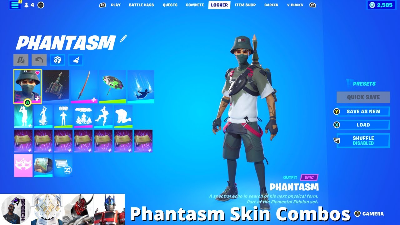 Phantasm Skin Combos (Fortnite Battle Royale) - YouTube