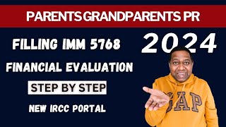 Filling form IMM 5768e for Parents Grandparents PR Program