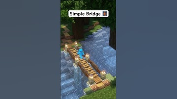 Simple Bridge Design | #minecraft #minecraftbuilds #bridge #minecrafttutorial