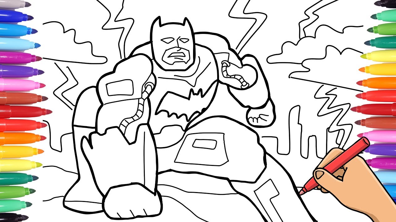 Download BATMAN ARMOR SUIT JUSTICE LEAGUE COLORING PAGES - DRAWING AND COLORING SUPERHEROES - YouTube