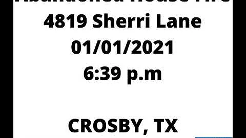 Residential Structure Fire Reported on Sherri Lane
