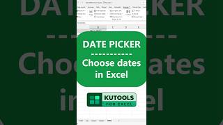 How to use a Date Picker in Excel with Kutools