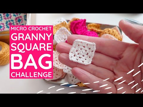 Micro Crochet Granny Square Zipper Bag Design Challenge - Cosy Crochet Chat
