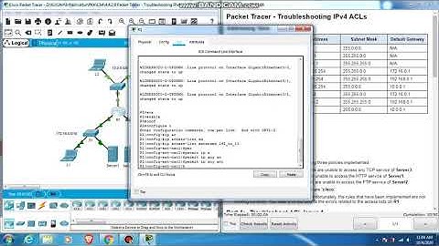 4.4.2.9 Packet Tracer - Troubleshooting IPv4 ACLs