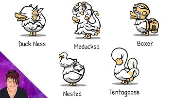 Duck Ness, Meducksa, Boxer, Nested and Tentagoose - Clusterduck | Rosie Rayne