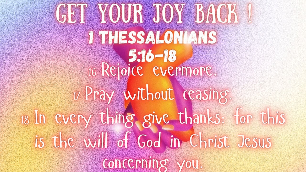 Joy Back Get Your Joy Back - YouTube