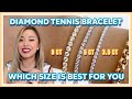 Comparing Diamond Tennis Bracelet on hand 3.5ct - 5ct - 9ct White Gold Yellow Gold By Bonnie Jewelry