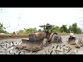 Amazing Fisherman Catching & Catfish Under Muddy - Fishing Behind Big Tractor in Growing Season