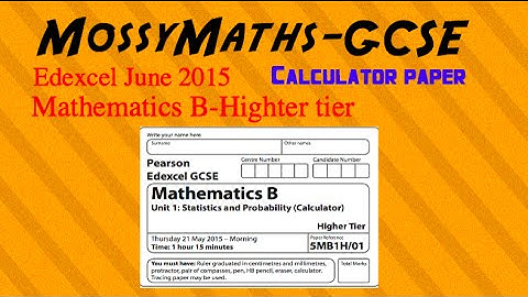 Edexcel maths-  June 2015 calculator paper - Higher Tier (for A* students)