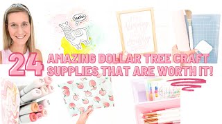 24 Dollar Tree Craft Supplies That Are Worth It!  | 2023 Dollar Tree Craft Haul | Dollar Tree Vinyl