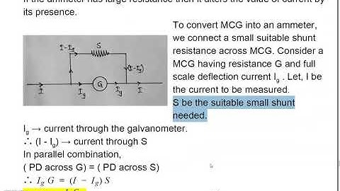 Converion of MCG into Ammeter and Voltmeter by Prof. Hemant Dongre
