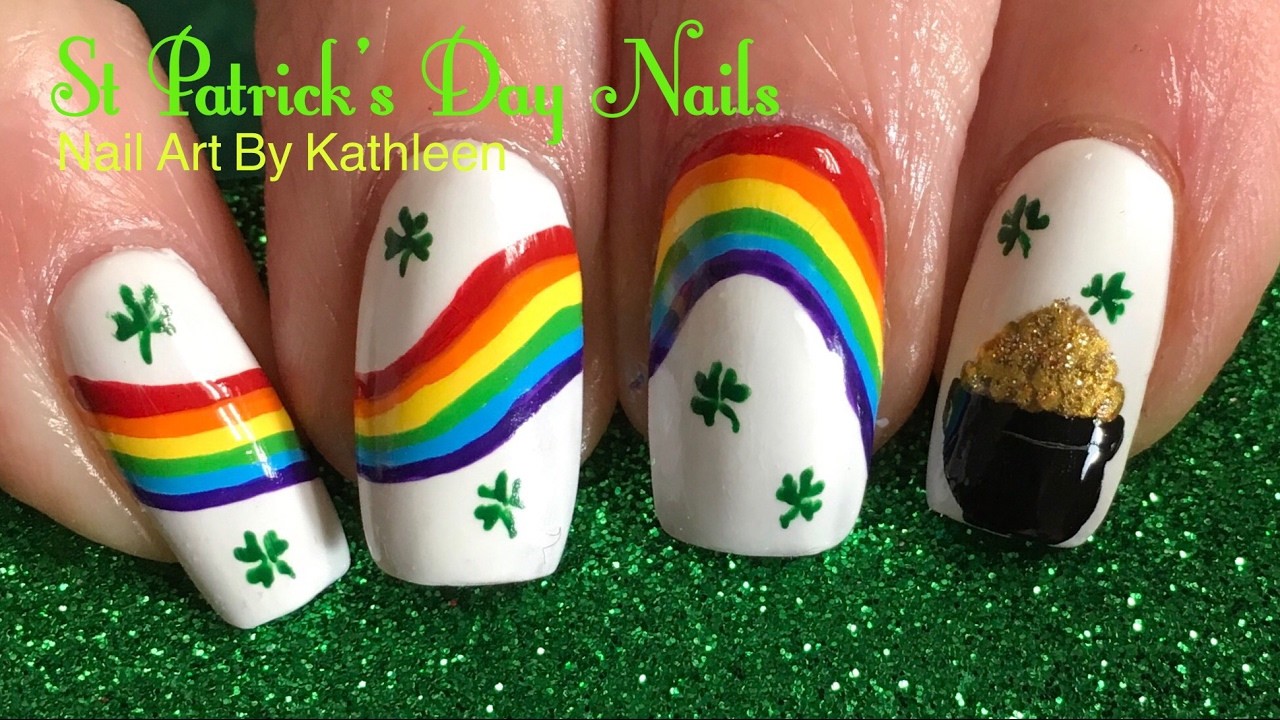 Pot of Gold Nail Art for St. Patrick's Day - wide 6