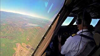 BOEING 747-400 CAPTAIN'S VIEW - LANDING SANTIAGO