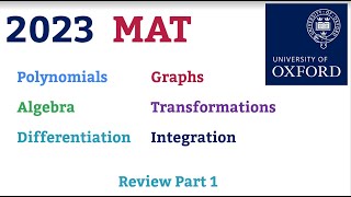 Mat Oxford 2023 Solutions Polynomials Algebra Differentiation Integration Graphs Transformations2022