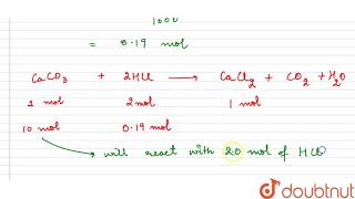 Calcium Carbonate Reacts With Aqueous Hcl To Give Cacl 2 Youtube Calcium Carbonate Reacts With Aqueous Hcl To Give Cacl 2 Youtube