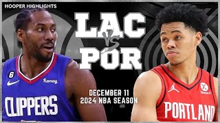 LA Clippers vs Portland Trail Blazers Full Game Highlights | Dec 11 | 2024 NBA Season