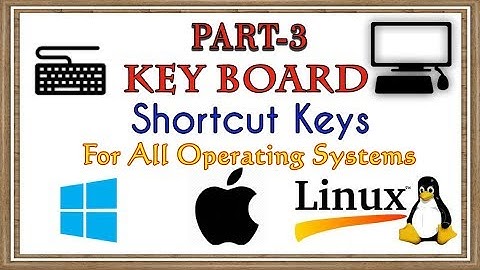 Basic PC Keyboard Shortcut Keys Part-3