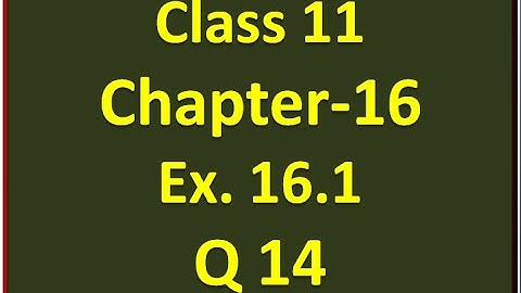 Ex-16.1 Q-14   Class 11 Maths ( Probability) |Sample Space | NCERT Math