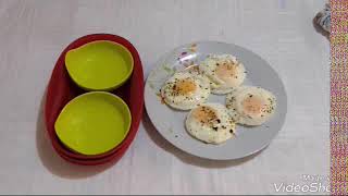 Poached eggs prepared with 2 pieces of Tapperware Instant Gourmet and Instant Egg