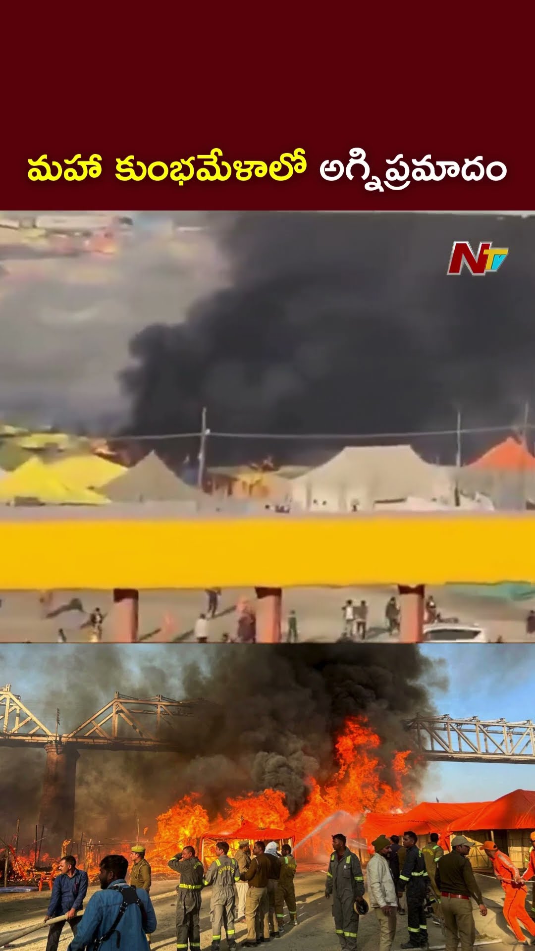 Fire Breaks out at Maha Kumbh Mela l NTV