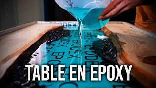 J'ai fabriqué une RIVERTABLE  DIY  Table en résine Epoxy + Bois