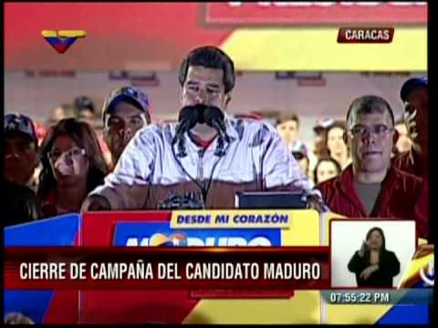 VIDEO COMPLETO: Nicolás Maduro en el acto de campaña este jueves en la Av. Bolívar