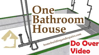 More Drain Pipe Plumbing And Floor Framing Examples - 434 Square Feet Home Building Project