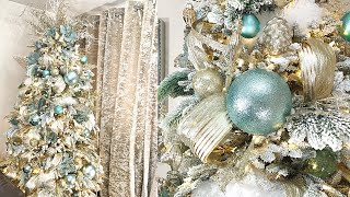 🎄🎄Decorating My Christmas Tree - Pastel Blue and Gold🎄🎄