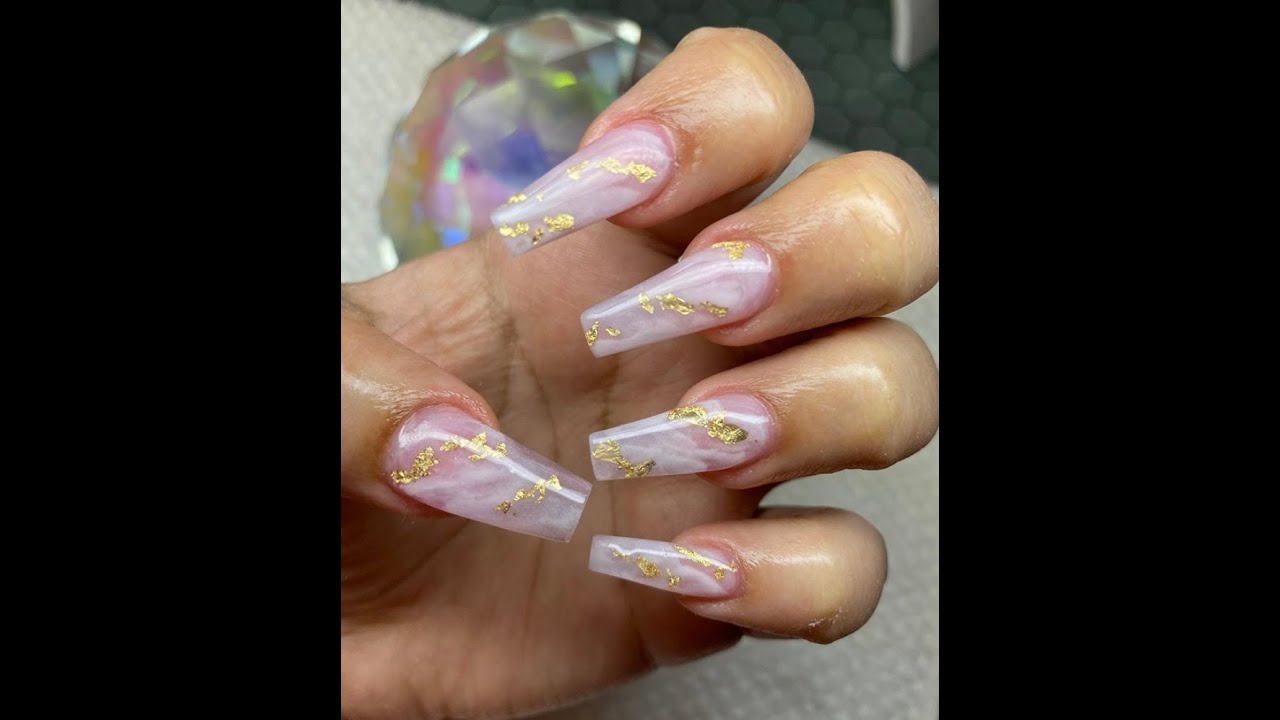 Gold Flake Ombre Nail Design - wide 6