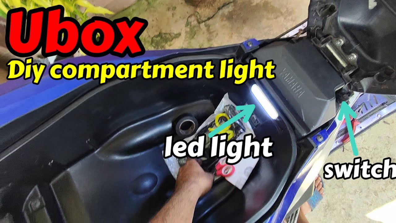 Yamaha Aerox 155 compartment light | u box light | diy light - YouTube