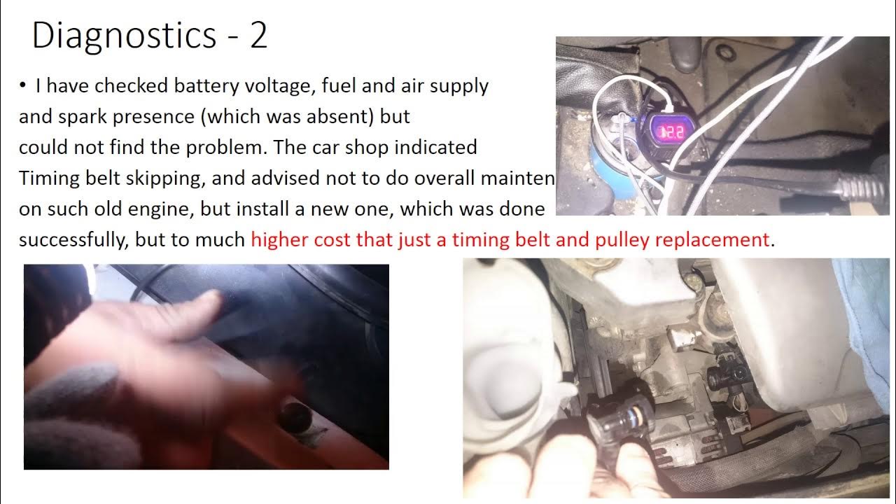 Renault F4R petrol engine dephaser fault and timing belt skipping