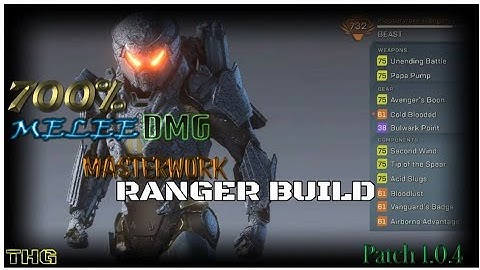 GM3 ANTHEM: 700% MELEE DMG MASTERWORK RANGER BUILD (patch 1.0.4) GUIDE & GAMEPLAY