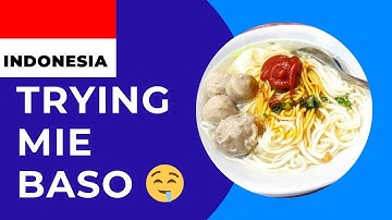 Trying Indonesian Mie Baso | Famous Indonesian Street Food Noodles 🍜 #indonesia 