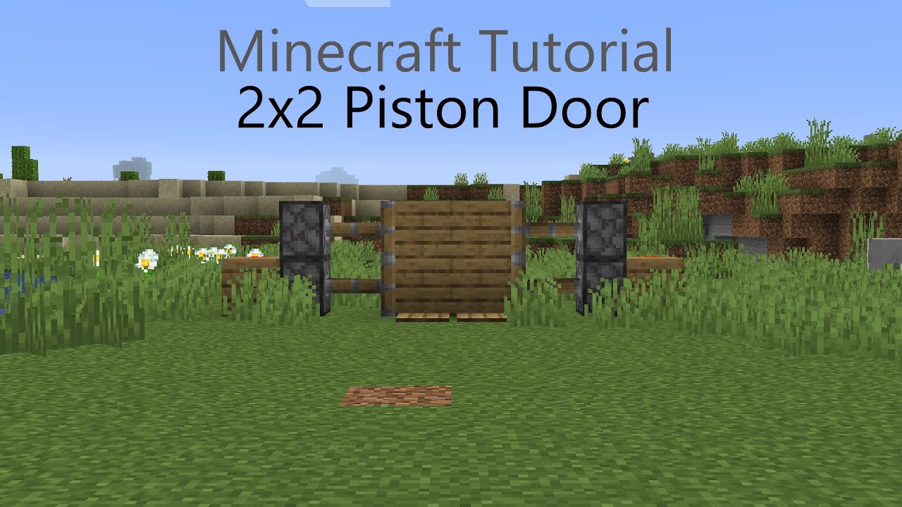 2x2 Minecraft Piston Door Tutorial 1.16.3 (Easy and Fast) - YouTube