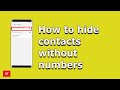 How to hide contacts without phone numbers in android  how to show only contacts with phone numbers