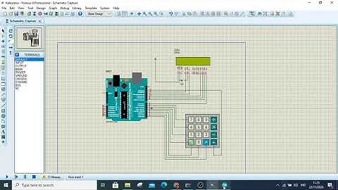 Rangkaian Kalkulator pada Proteus