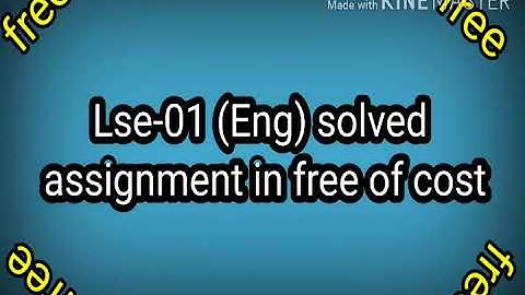 Lse-01 solved assignment