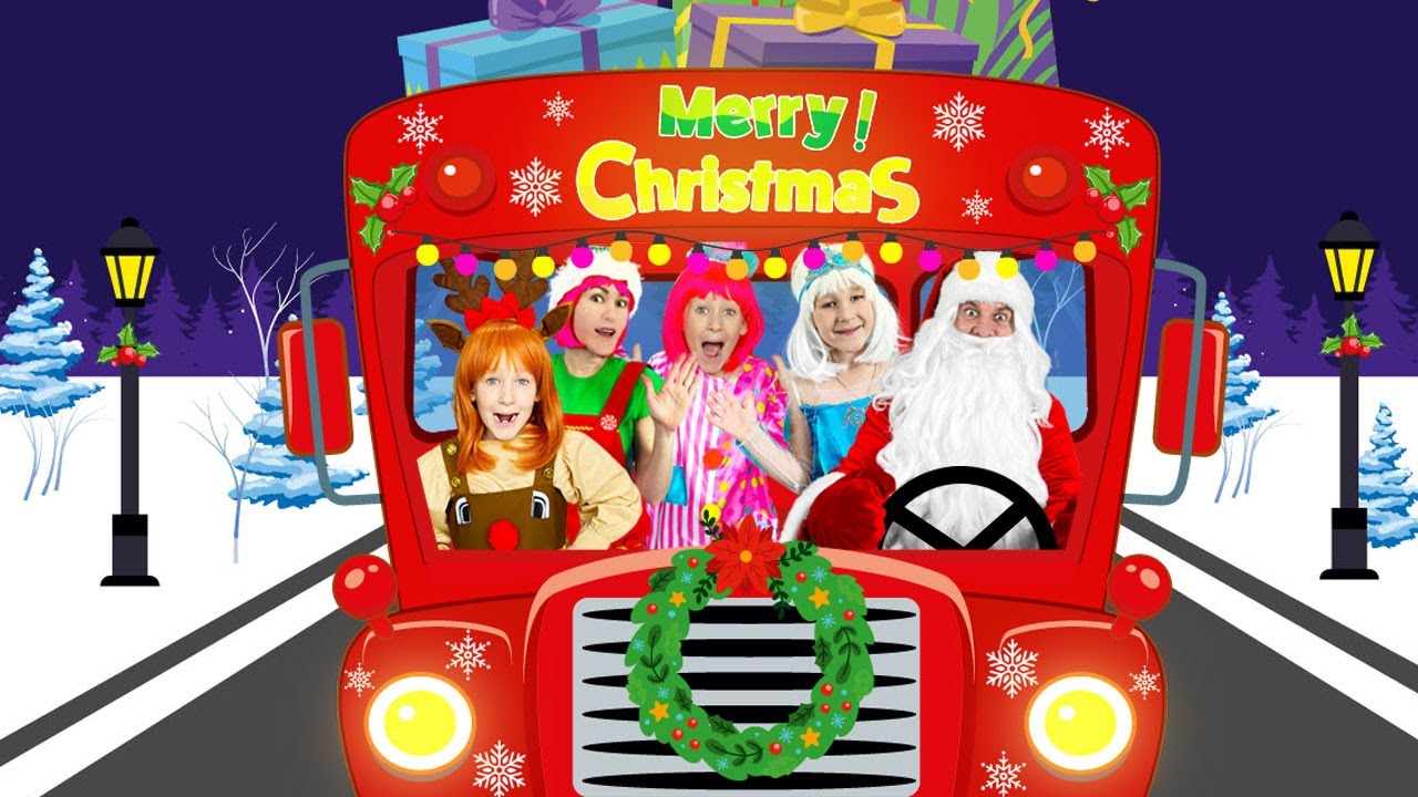 Christmas Wheels on the Bus 🎄 Kids Song | Christmas Songs for Children | Anuta Kids Channel