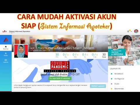 Cara Aktivasi Layanan SIAp (Sistem Informasi Apoteker) | Aktivasi Akun SIAP