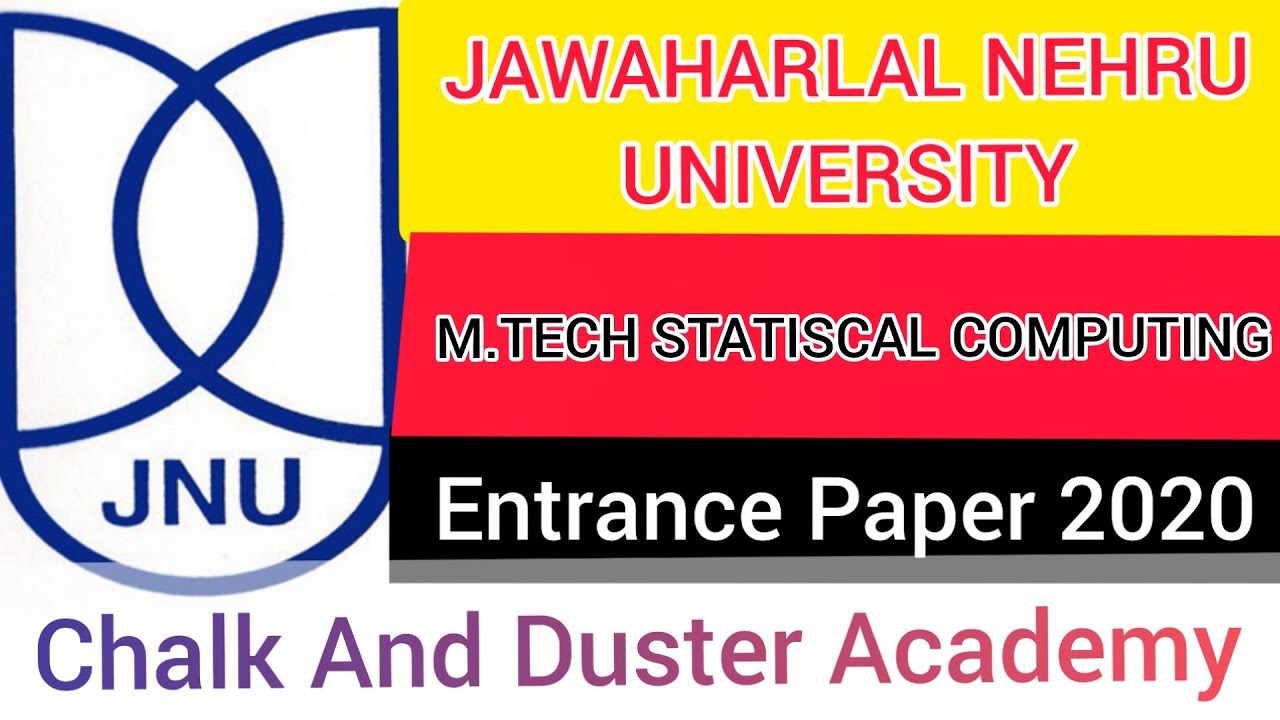 JNU M.TECH STATISCAL COMPUTING ENTRANCE PAPER 2020-21