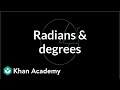 Radian and degree | Unit circle definition of trig functions | Trigonometry | Khan Academy