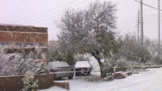 الثلوج في بيت راس 2013 / Snow in Bayt R&#39;as 2013
