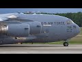 U.S. Air Force Boeing C-17 Globemaster landing &amp; takeoff at Geneva/GVA/LSGG