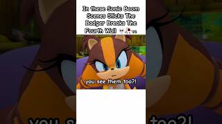 In these Sonic Boom Scenes Sticks The Badger Breaks The Fourth Wall 💀🥀🦡 #sonic #shorts #meme