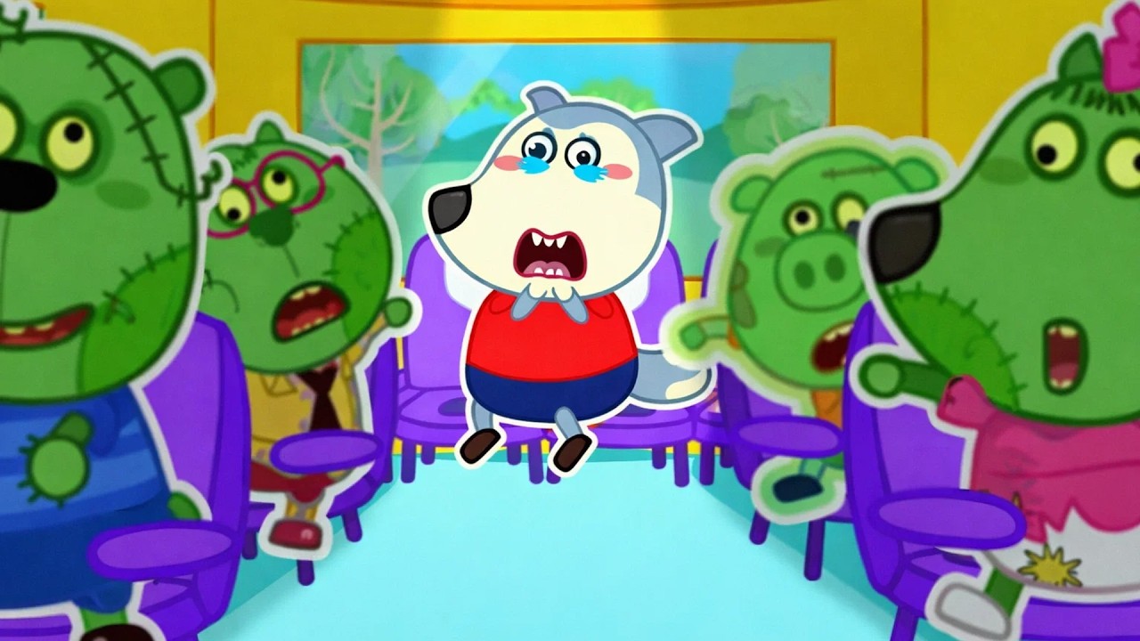 ¿Qué zombie es el más genial?😍Escuela de zombis disfrazada | Wolfoo en Español