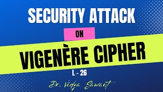 L 26  - Security Attack on Vigenere Cipher